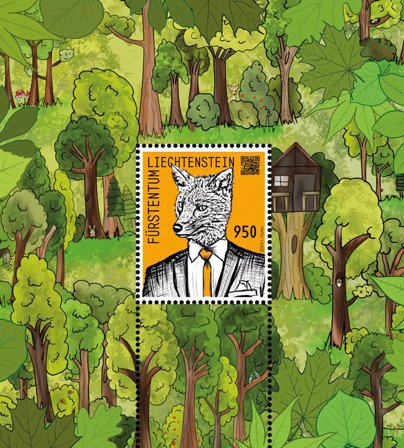 Liechtenstein - Ræven - Kryptofrimærke - Kryptofrimærke