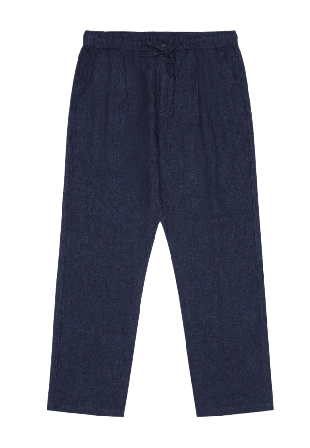 Knowledge Cotton Apparel Loose Linen Pant Byxor Herr Blå M