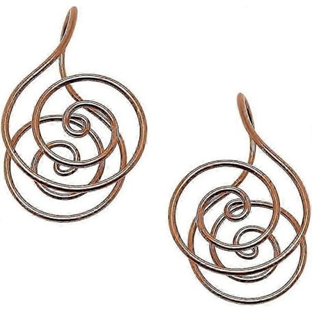 Kobber Palm Ring Reiki Spiral Håndringe til Meditation & Energi Healing, Håndlavede Reiki Kobber Manchetter til Krystal Arbejde, 2 stk Håndlavet 