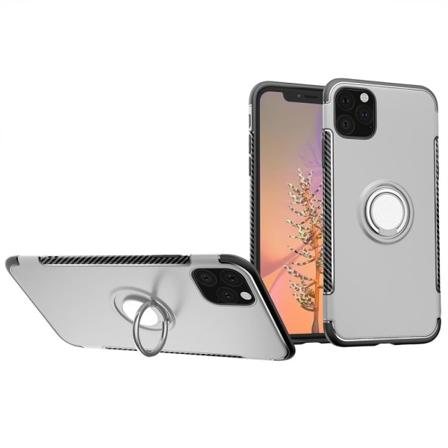 Sileä kansi sormustelineellä FLOVEME - iPhone 12 Pro Max Silver