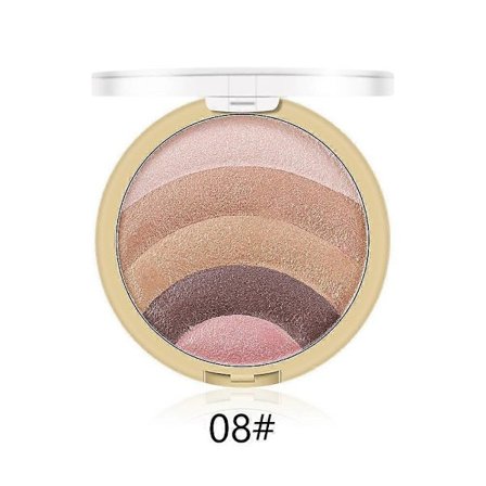 Femfärgs Bakpulver Ögonskugga Reparation Highlight Integrerad Ögonskugga Fin Glänsande Lat Puder Rouge 10g