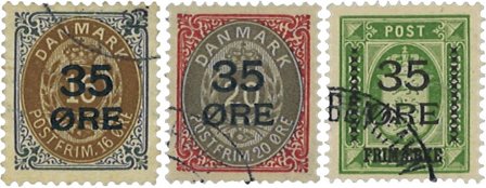Danmark 1912 - AFA 60-62 - Stemplet