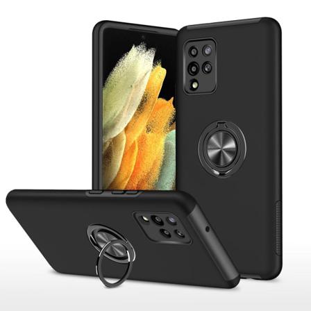 Samsung Galaxy A42 5g Hybrid Skal Med Finger Ring - Svart Svart