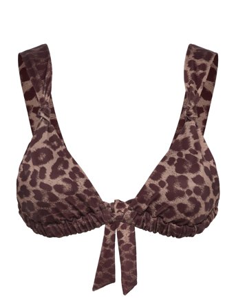 Gina Tricot Wide Strap Bikini Top - Brown - S