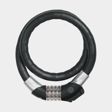 Cable lock with code / combination lock ABUS Steel-O-Flex Raydo Pro 1460, 85 cm, Ø20 mm, with holder (TexKF mount), black