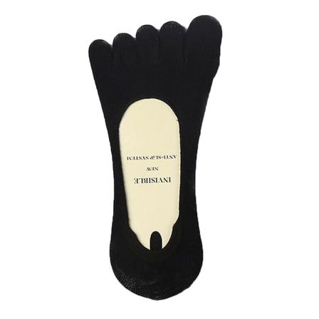 2 par tåspridda Andningsstrumpor Bomull Anti-halk Fem fingrar Elasticitet för män Sommar Nyhet Black