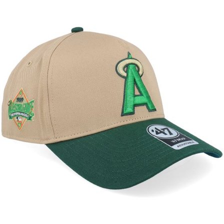 47 Brand - MLB Beige adjustable Keps - Hatstore Exclusive x Los Angeles Angels Cooperstown All Star Game Sure Shot 47 Mvp Dt Khaki/Green A-frame 