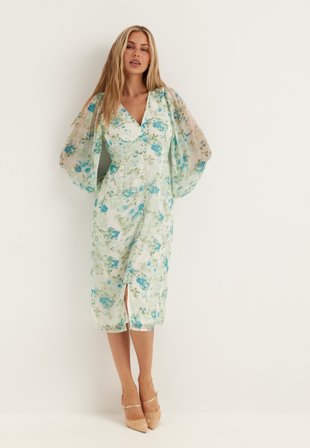 VERO MODA - Vmsmilla Ls V-neck Calf Dress