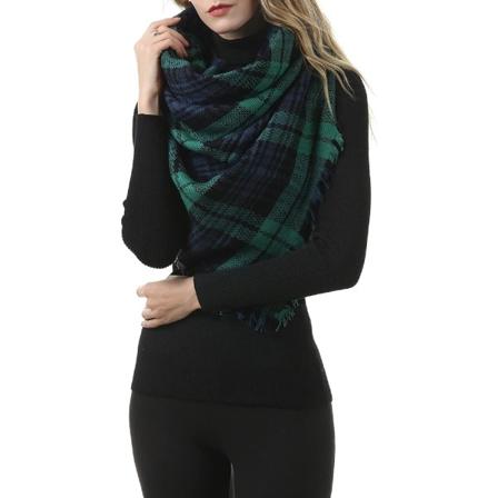 Halsklæde Trekantet tørklæde Dame efterårstørklæde Tyndt tørklæde Blødt filt Scarftyg Elegant med frynser 1 Fire årstider 140 x 140 cm