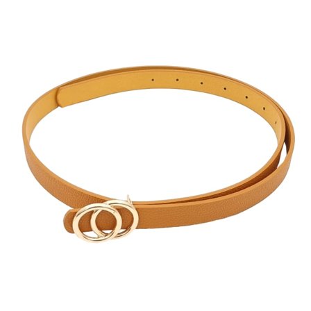 Complement Bälte 1,8 Cm Brett Med Dubbla Cirklar Skärp Dam Brun L