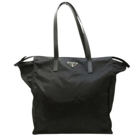 Prada Vintage, Pre -owned Nylon Tote Zwart, Dames, Maat:ONE Size