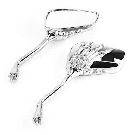 Spejl Motorcykel Tilbehør M10 M8 Skull Hånd Universal Chrome Skelet Styr Spejl El Scooter Knallert Vespa Atv -GDZD