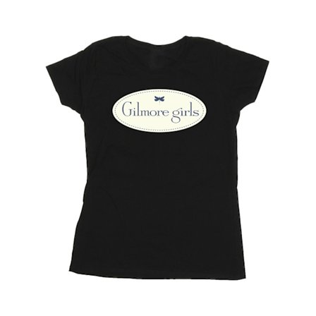 Gilmore Girls Dam/Dam Klassisk Bomulls Logo T-Shirt L Svart