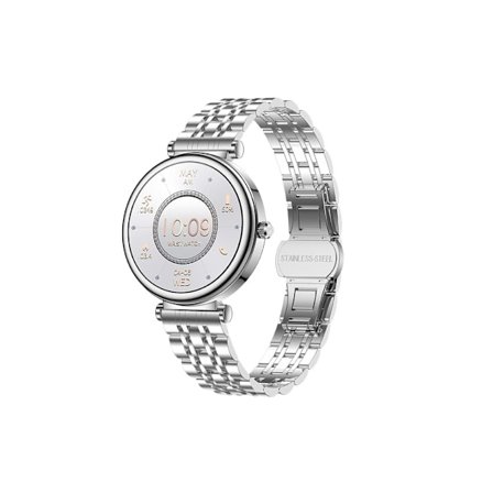 1,25 tums färgskärm Smartklocka Dam Fitness Tracker Vattentät Roséguld Smartwatch