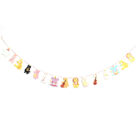 Safari Dyre Banner Zoo Dyre Girlande Vægophæng Vimpel Flag