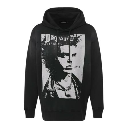 Dsquared2, Hoodies Czarny, Mężczyzna, Rozmiar: M
