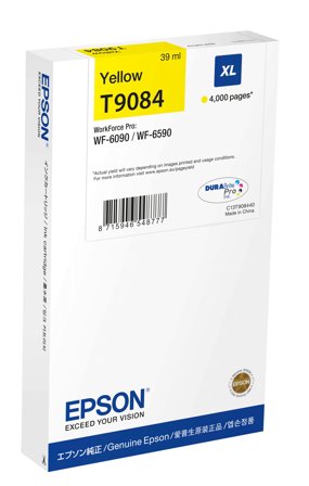 Epson T9084 - XL-størrelse - gul - original - blekkpatron