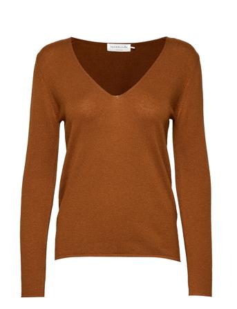 Wool & Cashmere Pullover Ls Pulllover Brun Rosemunde