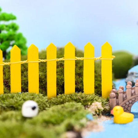 90x5cm Mini Træhegn Miniature DIY Eventyrhave Tilbehør Træbarriere Dukkehus Showcase Håndværk Boligindretning Terrarium~01003