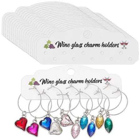 60 st Pappersetiketter för Vinglasmarkörer Vita 3,8x10x0,1cm Hål: 3~8mm-Perfekt