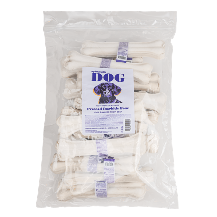 My favourite DOG - Presset tyggebein av råhud 21 cm, 15-pakning - Hund - Hundegodbiter & tyggebein - Hundebein & tyggekringler - ZOO.no