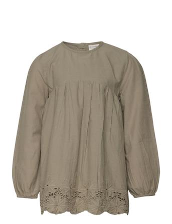 Tunic Ss Bluse Tunika Brun Minymo*Betinget Tilbud