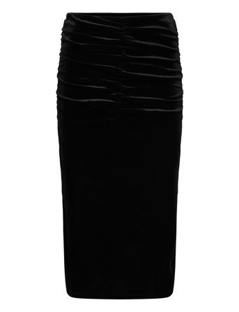 Vivelida Hw Midi Velvet Skirt/Su Black Vila