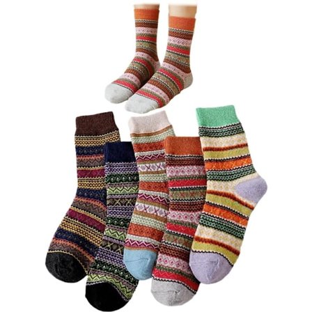 5 par (F-type) vintersokker - loungesokker - hjemmesko sokker