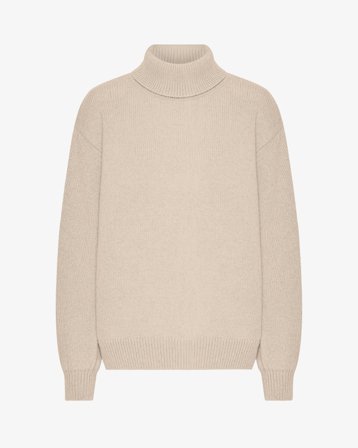Merino Wool Turtleneck - Ivory White 2XL