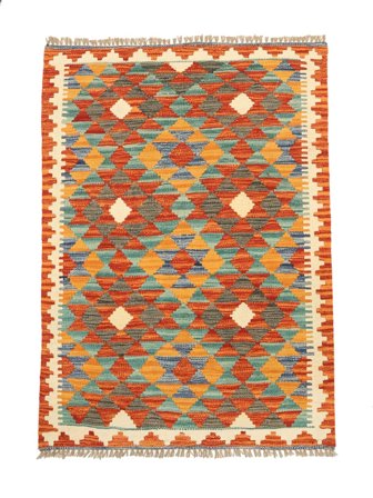 83X117 Dywan Kilim Afgan Old Style Orientalny Brunatny/Pomarańczowy (Wełna, Afganistan) Carpetvista