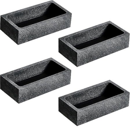 4 Dele 1 Kg Grafit Støbeform Støbeform Krukkeform Sølv Guld Støbeform Smeltning Støbning