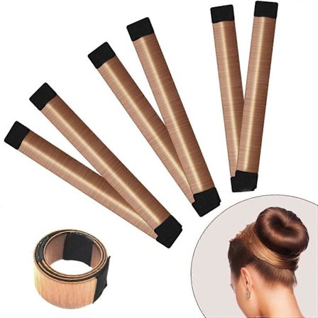 4 stk. Hårknude-værktøj til kvinder DIY Piger Fransk Hårknude Snap Roll Knude-værktøj Twist Donut Knude Frisure Hårknude-værktøj til langt hår (FQ)