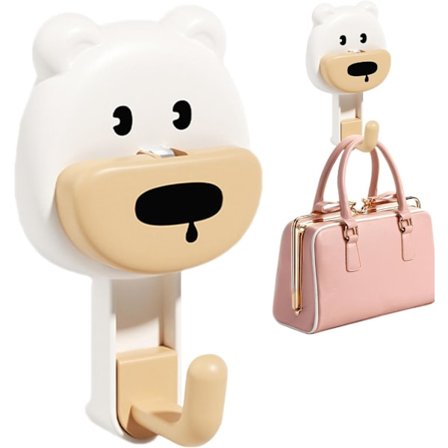 2 kpl Söpöjä imukuppikoukkuja - Iskunkestävä koukku sarjakuva-imukupilla | Helppo asennus, monipuolinen imukuppikoukku, Cl