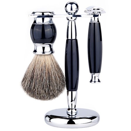 Män Manuell Raksats Skäggrengöringsborste Rakapparat för Razor Stand Grooming Tool