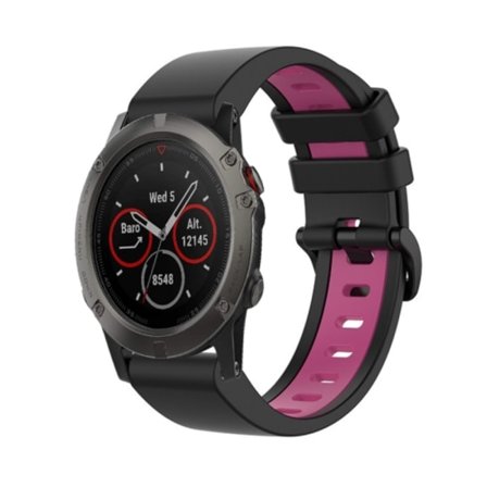 För Garmin Fenix ​​5X 26mm silikon watch i två färger