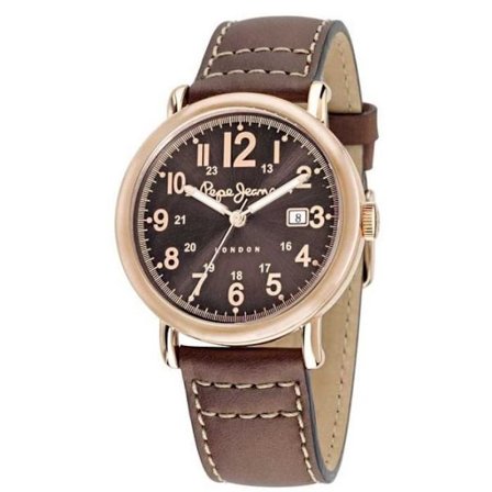 Klocka - PEPE JEANS - R2351105003 - Kvarts - Analog - Brunt Läder