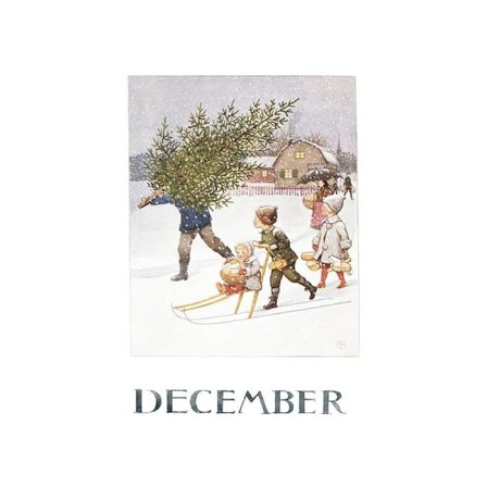 Elsa Beskow Månadskort December - Hjelm Förlag