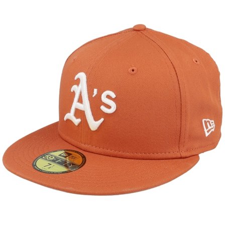 New Era - MLB Oransje fitted Caps - Oakland Athletics League Essential 59FIFTY Rust/White Fitted @ Hatstore