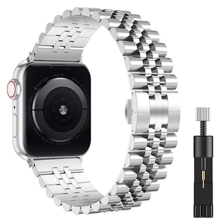 Metallrem för Apple Watch 49 mm 40 mm 41 mm 42 mm 44 mm 45 mm Lyxarmband i rostfritt stål Tillbehör för Iwatch 8 7 6 5 4 3 2 Se
