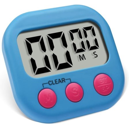 Magnetisk Kjøkken Timer med Stor LCD-Skjerm, Pitasha Digital Timer med Holder/Magnet/Hull, Magnet Timer med Høy Alarm for Kjøkken, Bad, Klasserom