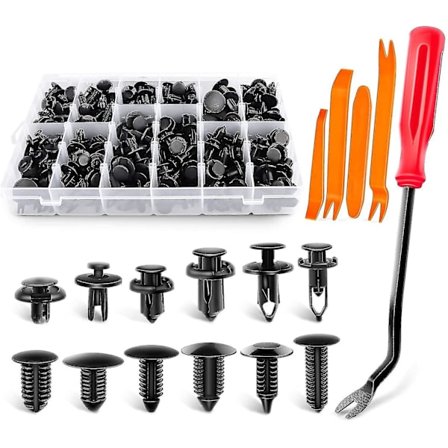 240 stk. kofanger-fastgørelsesclips, bilplastnitter, fastgørelseselementer, trykfastgørelseselementer