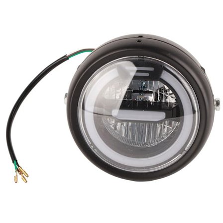 6,5 tommers universell motorsykkel LED-frontlykt rund frontlykt hvitt lys