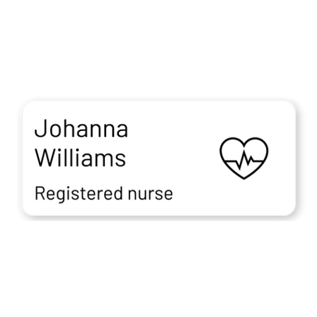 Name badges healthcare workers - Customizable - 60x25 mm - Signomatic.com.au