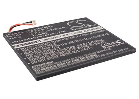 Batteri till E-bok, E-läsare för Pandigital Novel Tablet Color, R7T40WWHFI