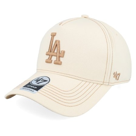 47 Brand - MLB Beige adjustable Czapka Z Daszkiem - Los Angeles Dodgers MLB Stitch 47 Mvp Dt Natural A-frame Adjustable @ Hatstore