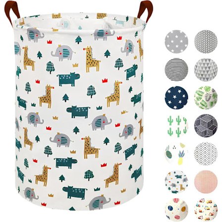 Stor Vasketøjskurv - Vandtæt Sammenklappelig Vasketøjskurv med Håndtag Til Badeværelse, Soveværelse animal