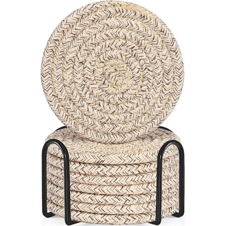 Glasbrikker - 8 stk. - Stilfulde glasbrikker - Glasbrikker til glas - Smukt glasbrikkesæt