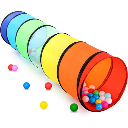 Legetunnel til Børn, Farverig Pop-Up Krybetunnel Legetøj til Baby eller Kæledyr