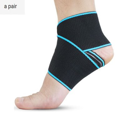 Yksi pari (sininen) nilkkatuki, säädettävä, hengittävä, elasti