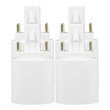 4 stk. Lyspære Sokkel Adapter G24q Til E27 Lampeholder Konverter 4 Pin Til Skruebase Konverter Lyspære Sokkel Pærebase For Kontor Hjem Butikk